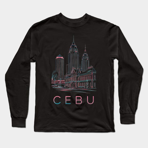Cebu City Philippines Long Sleeve T-Shirt by likbatonboot